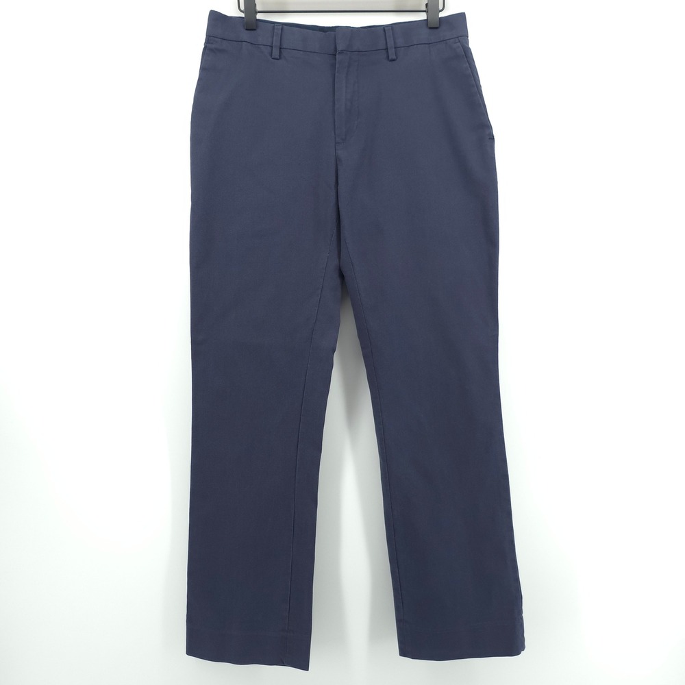 Banana Republic Slim Fit Men Chinos 31x30 Navy Blue Cotton Stretch Trousers